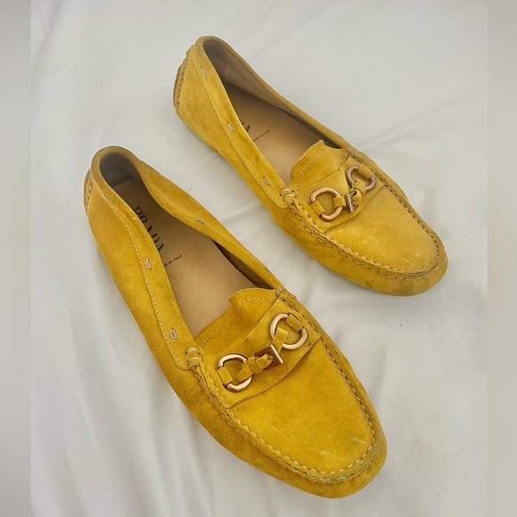 Prada Yellow Leather Slip on Loafers - Picture 3 of 5